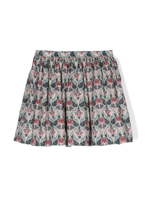 Allover Printed Pleated Skirt