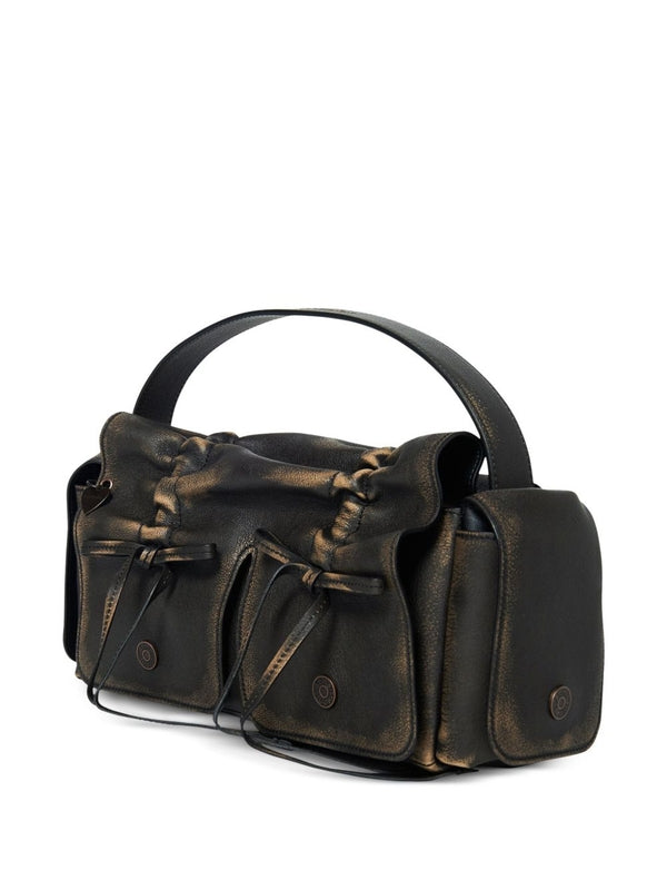 Bow Multi
  Pocket Leather Tote Bag