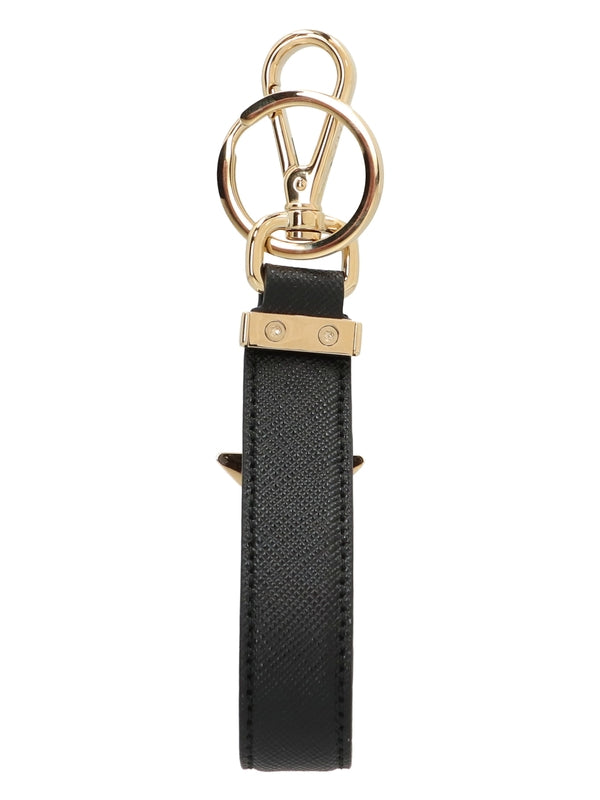 Triangle Logo Leather Keyring