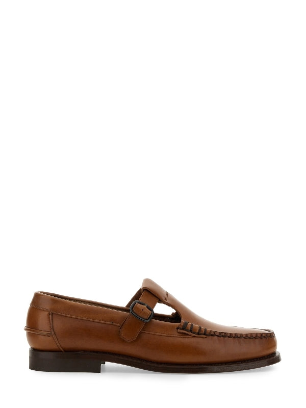 Alber Buckle Strap Leather Loafers