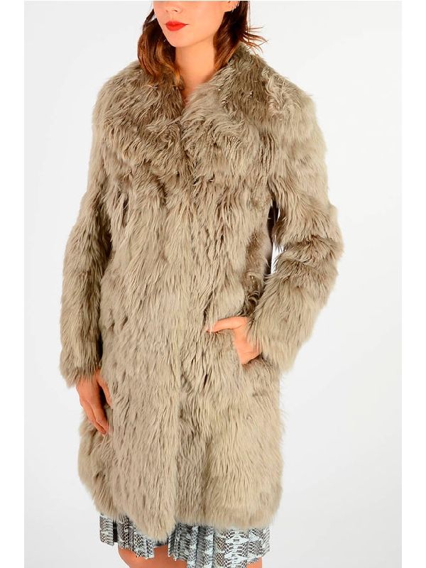 Alpaca Wool Fur Coat