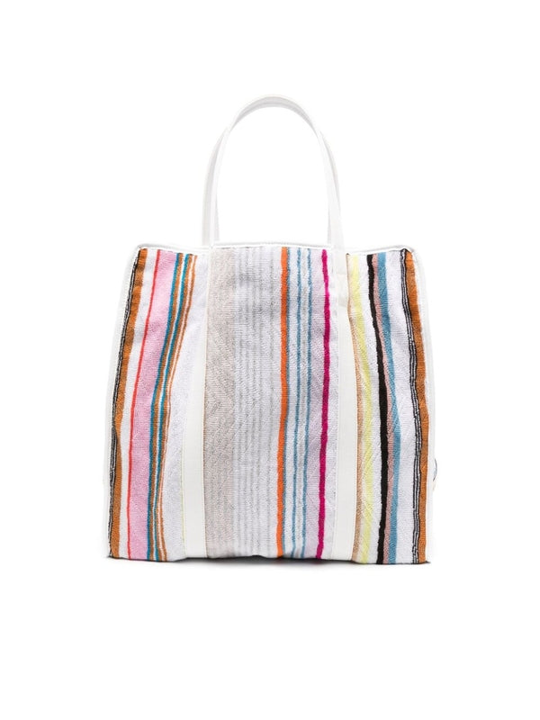 Stripe Pattern Cotton Tote Bag