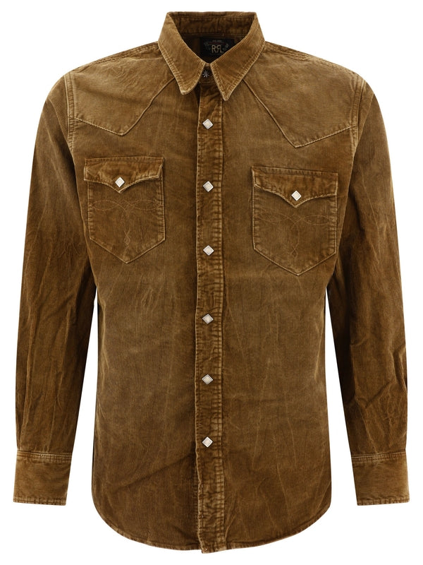 RRL Buffalo Western Brown Shirt