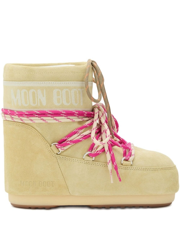 Moon Boot Beige Lace-Up Boots