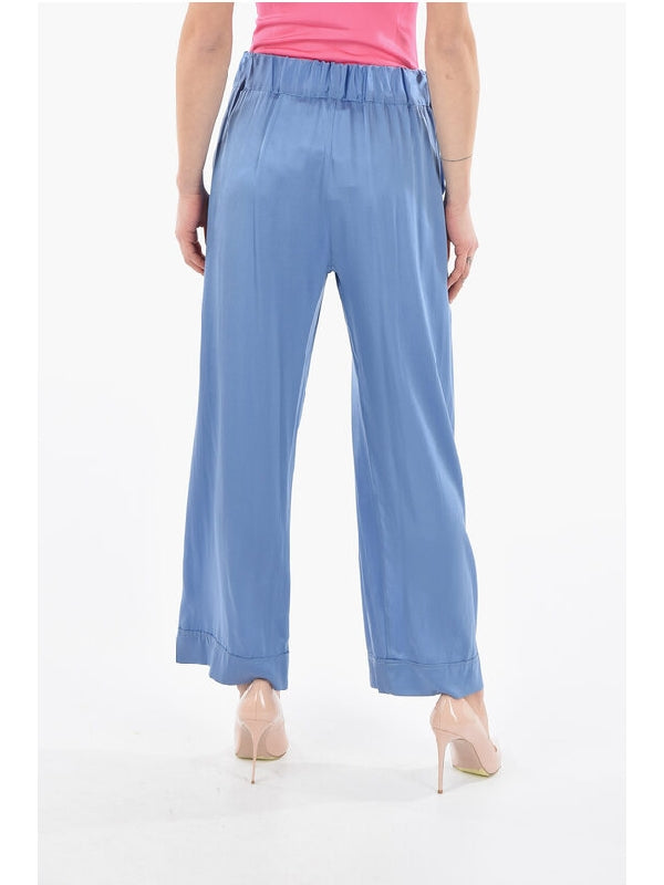 Solid Color Silk PERLA Pants Casual Pants - jentestore_global