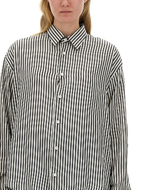 Back Heart Logo Stripe Shirt