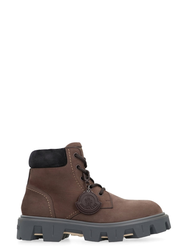 Moncler Brown Lace-Up Boots