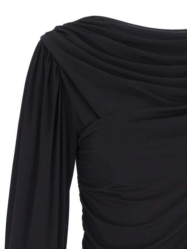 Melinda Drape Asymmetric Dress