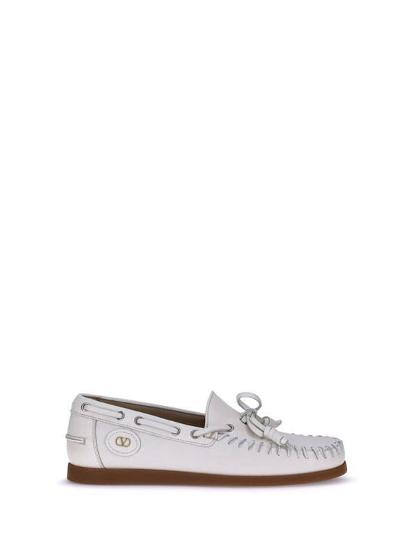 Valentino White Loafers