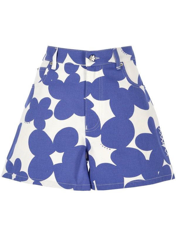 All-Over Flower Printing Shorts