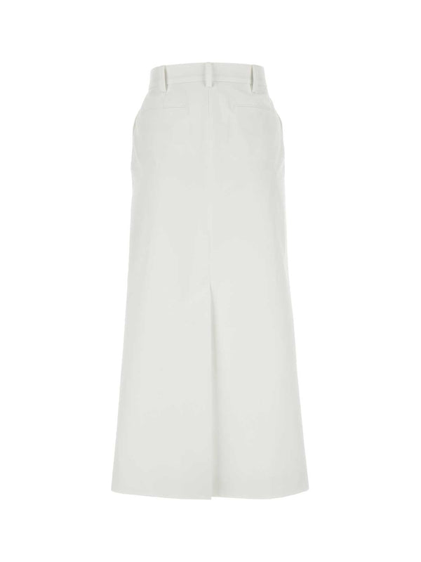 Back Slit Cotton Skirt