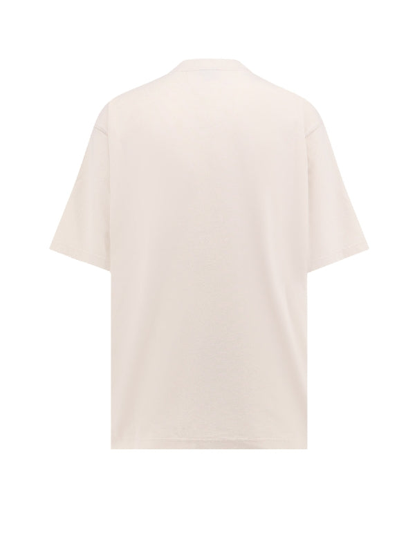 BALENCIAGA - BB Logo Cotton Short Sleeve T-Shirt - Jente