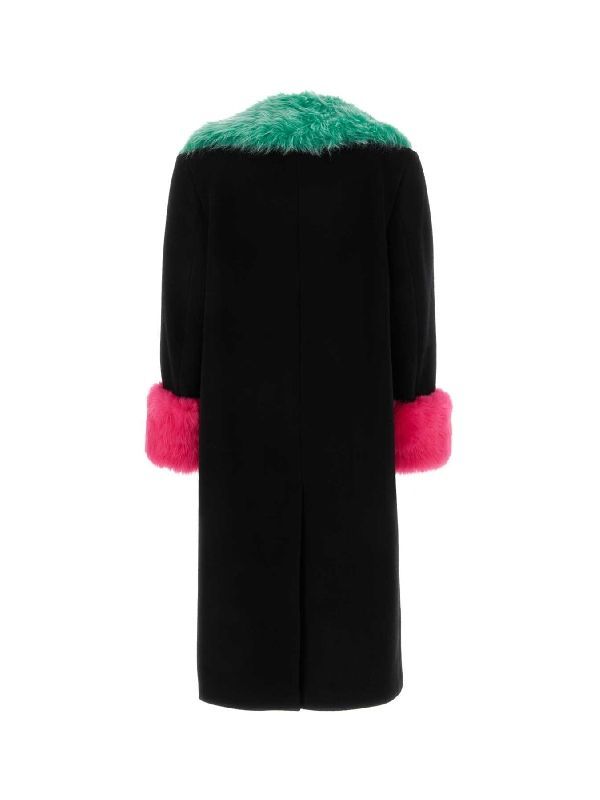 Detachable Fur Wool Brand Coat