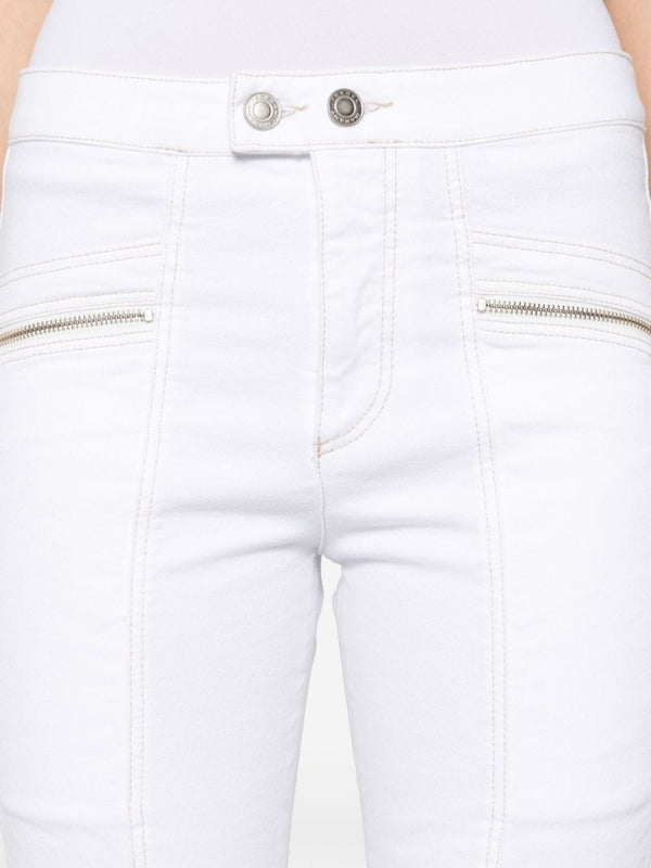 Zipper Pocket Skinny Denim Pants