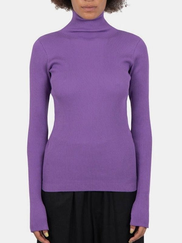 Auralee Purple Long Sleeve