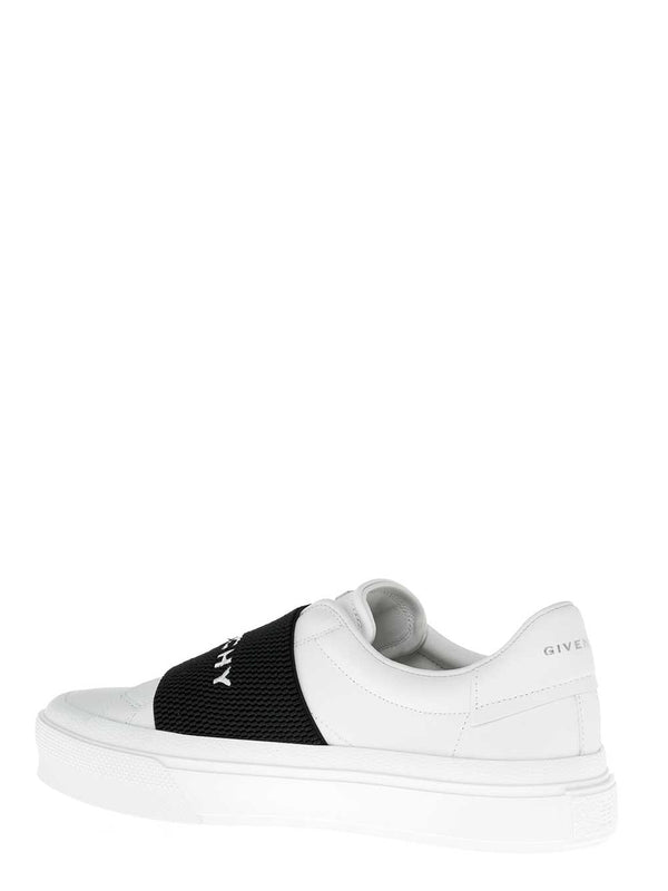 'City Court' White Low Top Sneakers with Logo in Leather Woman Low Top Sneakers