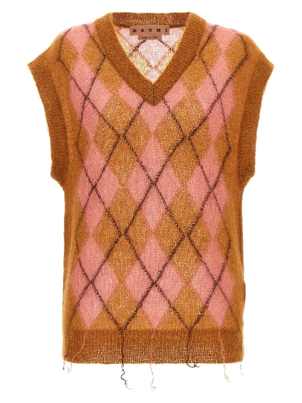 Floating Thread Weaving Mohair
  Vest