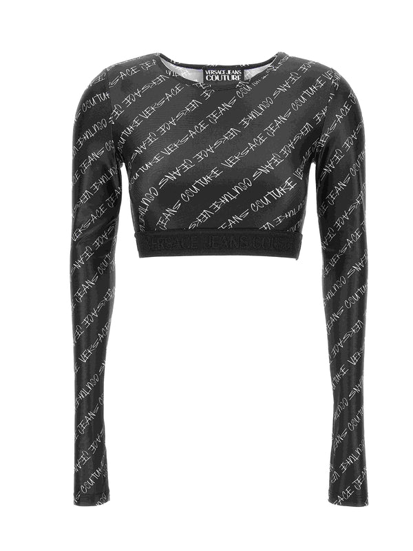 All-Over Logo Long Sleeve Top