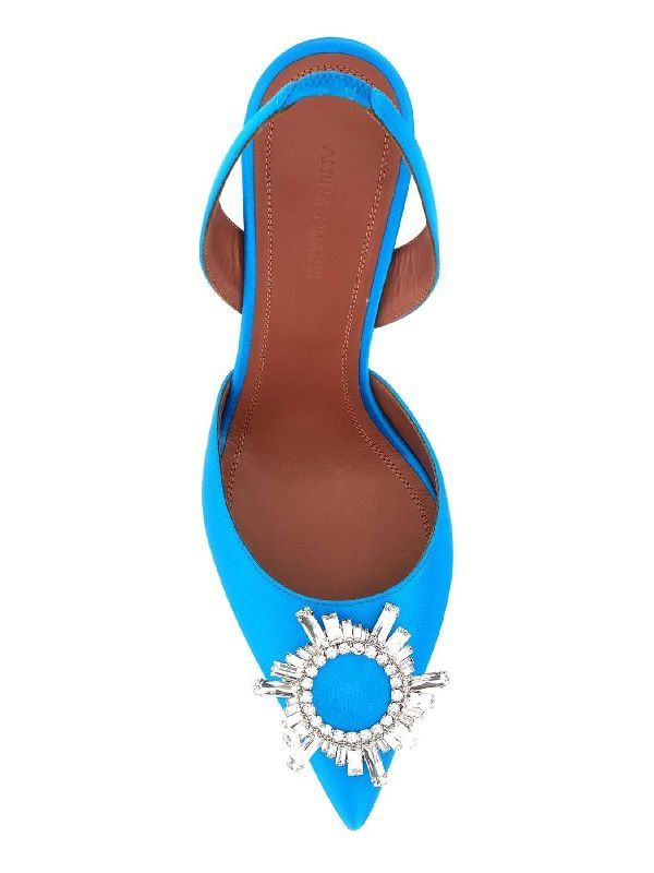 Begum Jewel Decorated Satin Slingback
  Heels