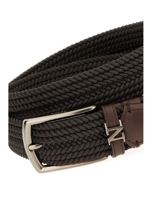 Z Zegna Brown Leather Belts