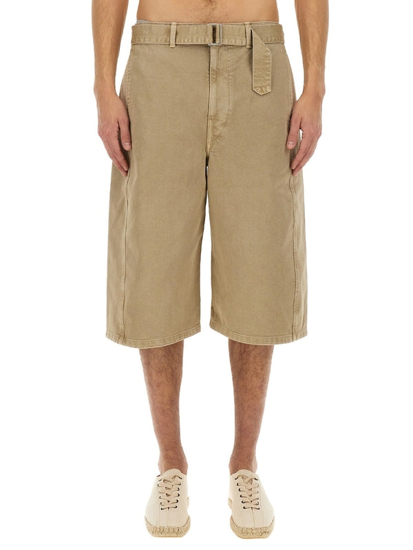 Twist Belt Denim Shorts