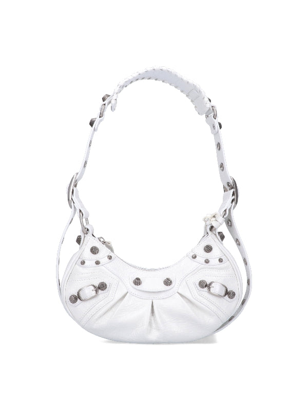 White Lambskin Le Cagole Bag XS