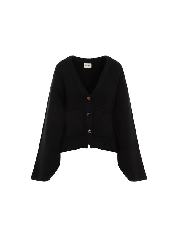 猩红色羊绒开衫