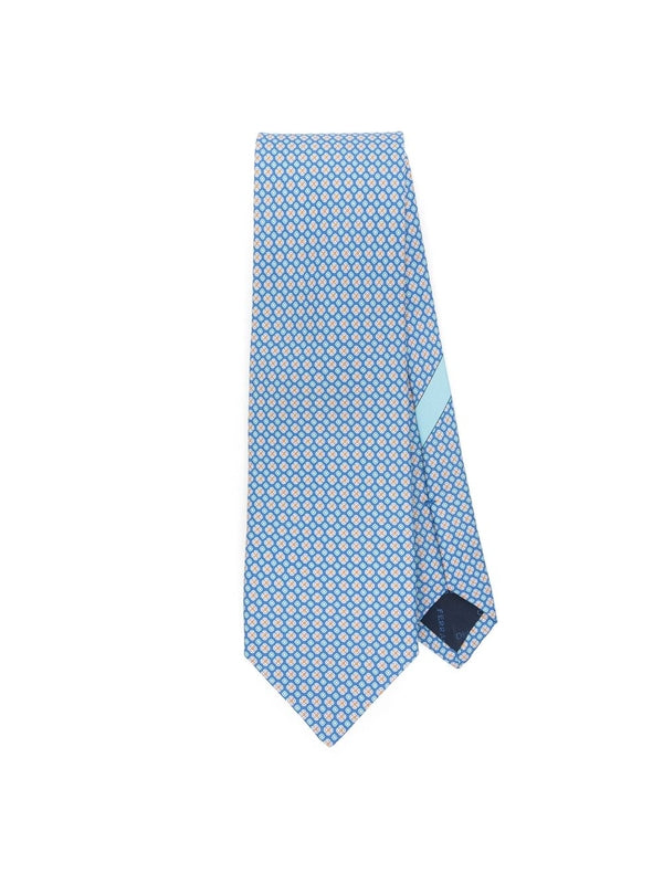 Flower Pattern Silk Neck Tie