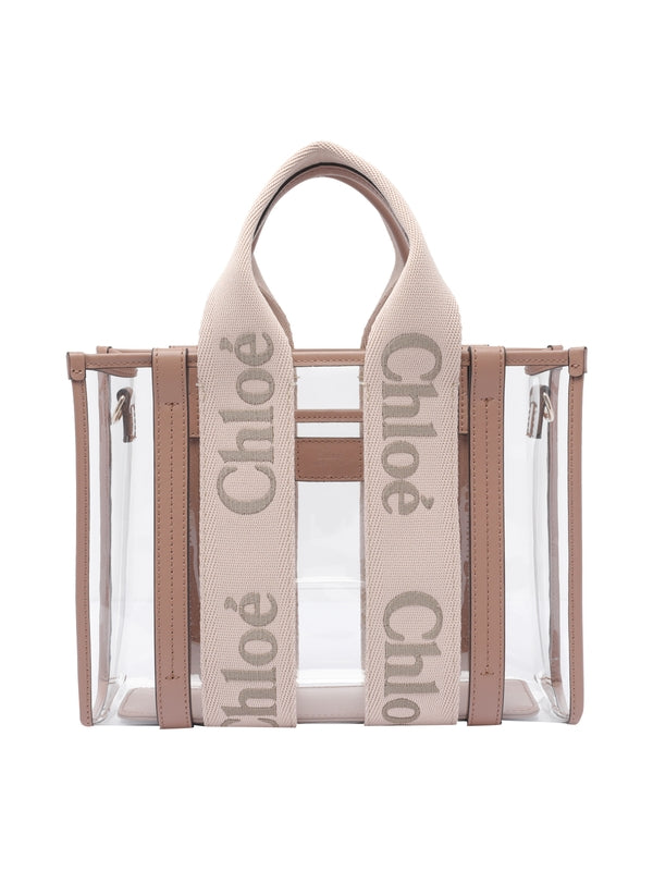 Woody Logo PVC Small Tote Bag