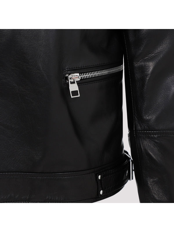 Alexander Mcqueen Black Biker Jacket