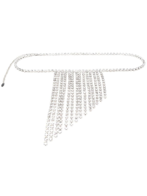 Crystal Fringe Detail Chain Belt