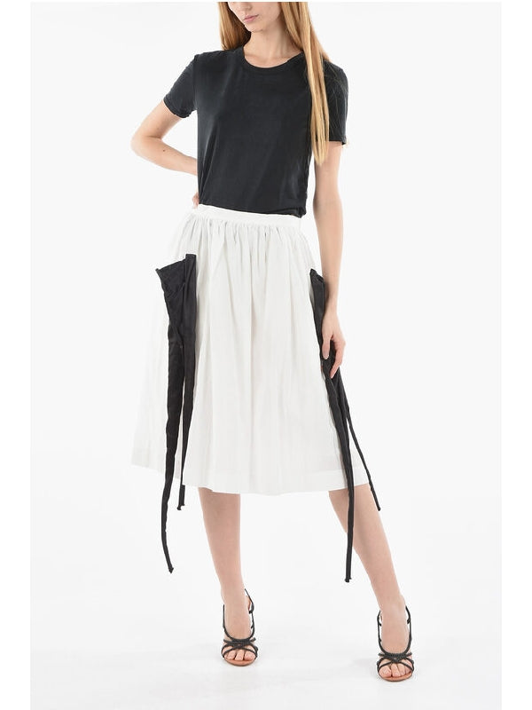 Contrasting Details Flared Skirt Skirts - jentestore_global