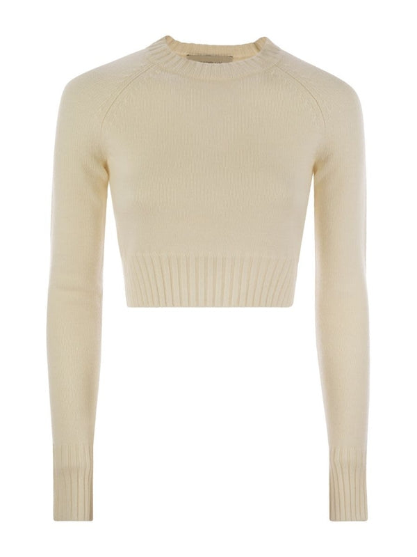 Fragola Cashmere Wool Crop Knit