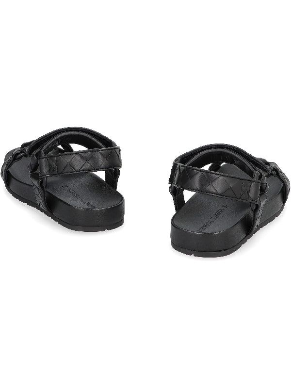 Woven Pattern Velcro Calfskin
  Sandals