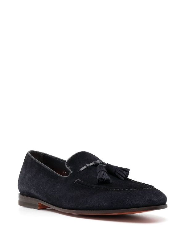 Tassel Detail Suede Loafers