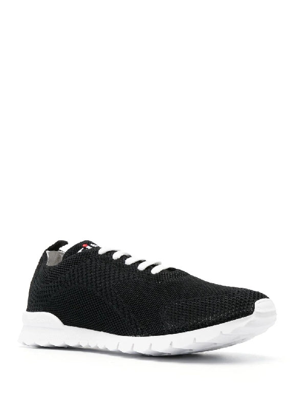 Logo Embroidered Knit Low Top Sneakers