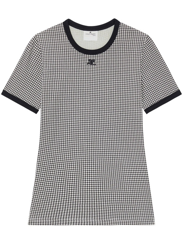 Logo Houndstooth Short-Sleeve T-Shirt