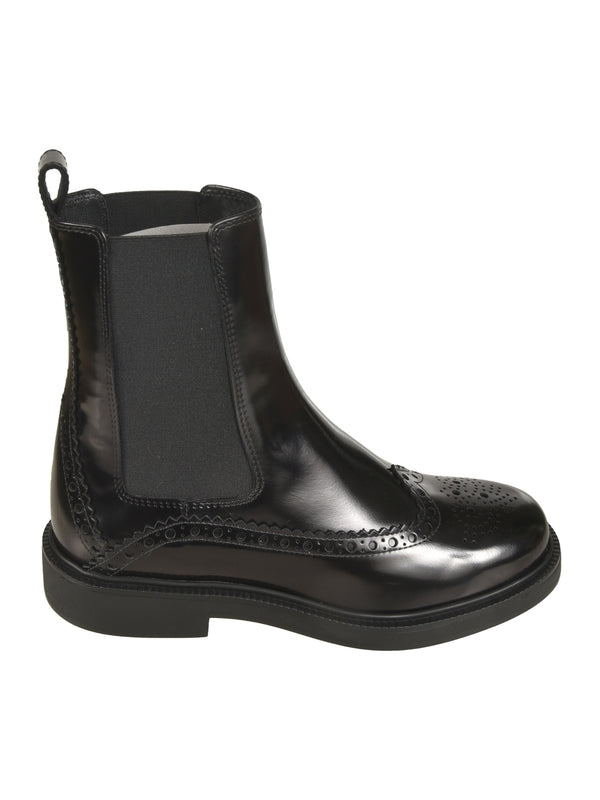 Black Leather Chelsea Boots