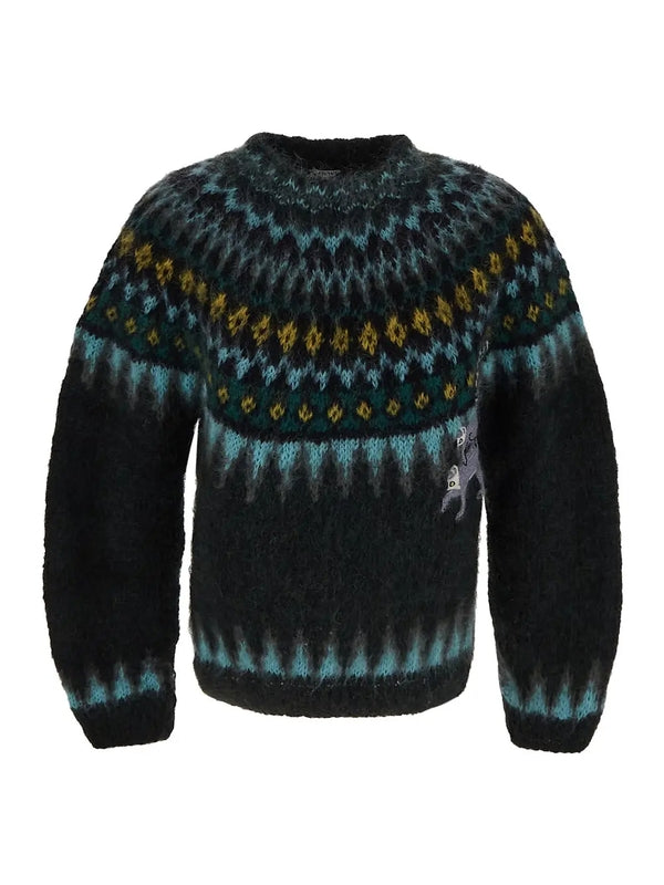 花纹提花马海毛混纺针织