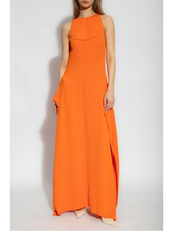 Ruffle Boat Neck Sleeveless Dress