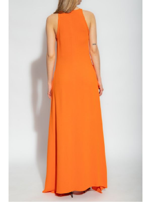 Ruffle Boat Neck Sleeveless Dress