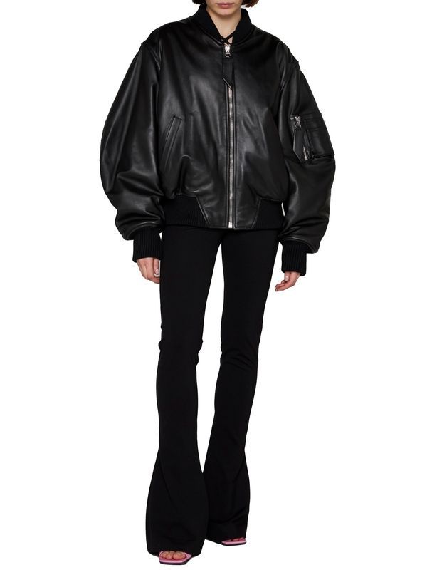 Anja Leather Bomber