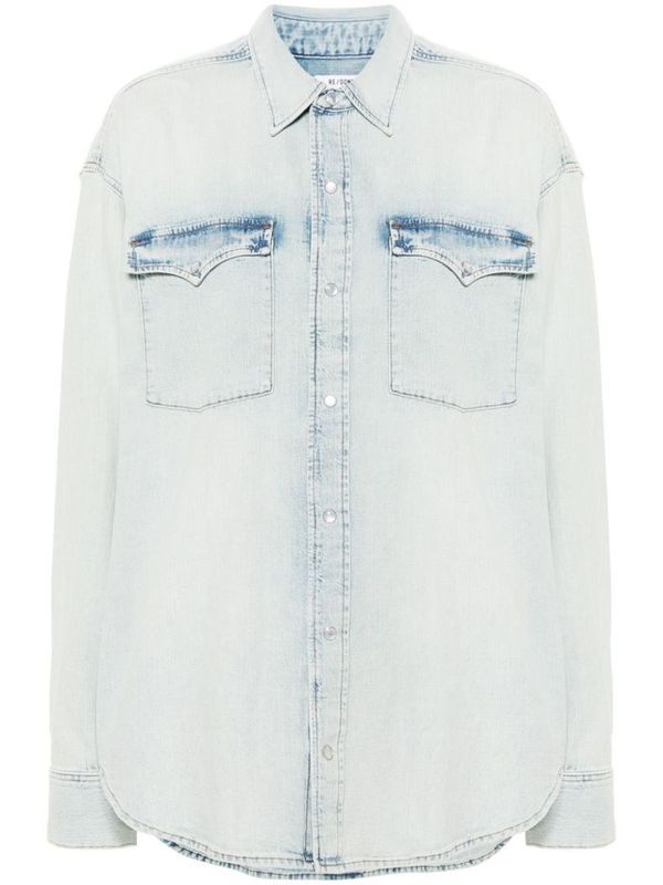 Sun Fade Pocket Denim
  Shirt