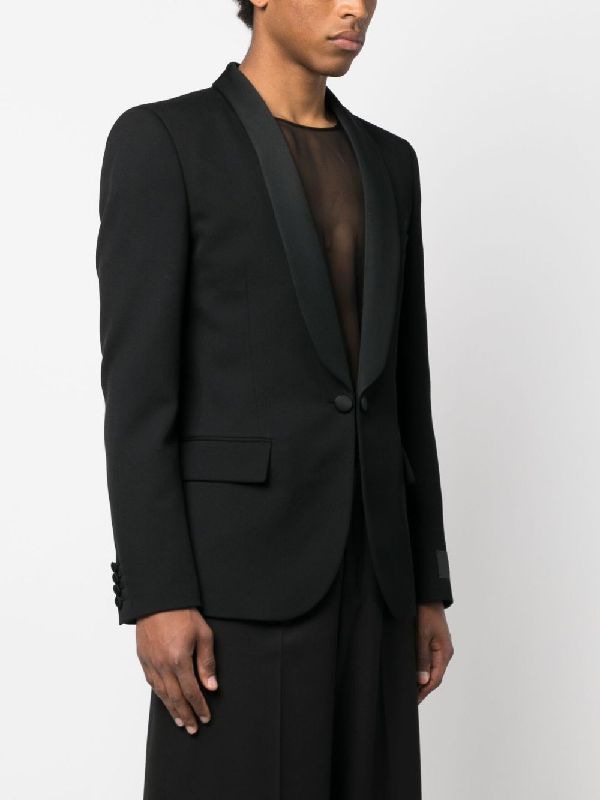 Black Single Breasted Wool
  Jacket