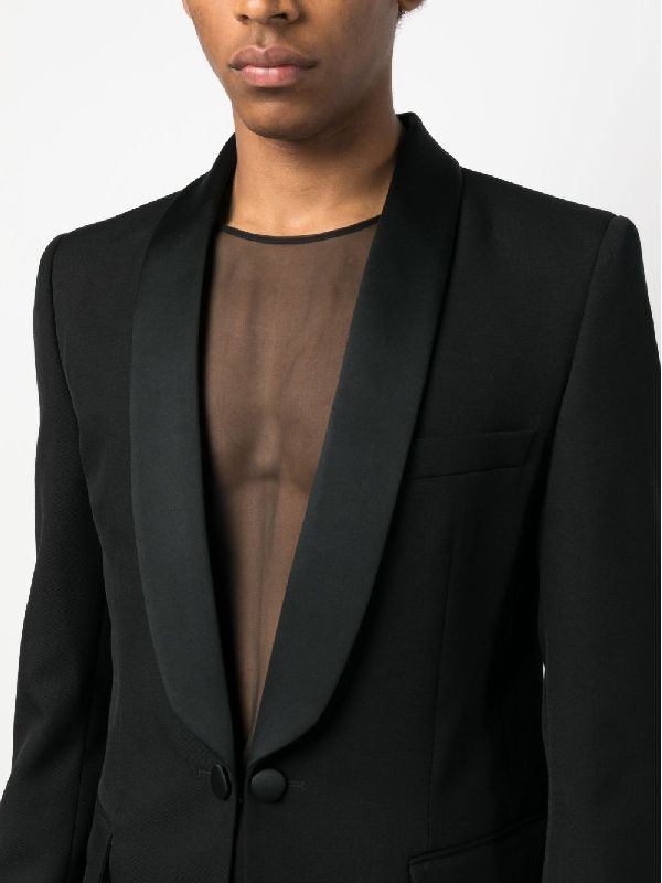 Black Single Breasted Wool
  Jacket