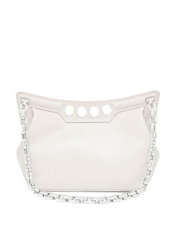 White Calfskin Small Peek Bag