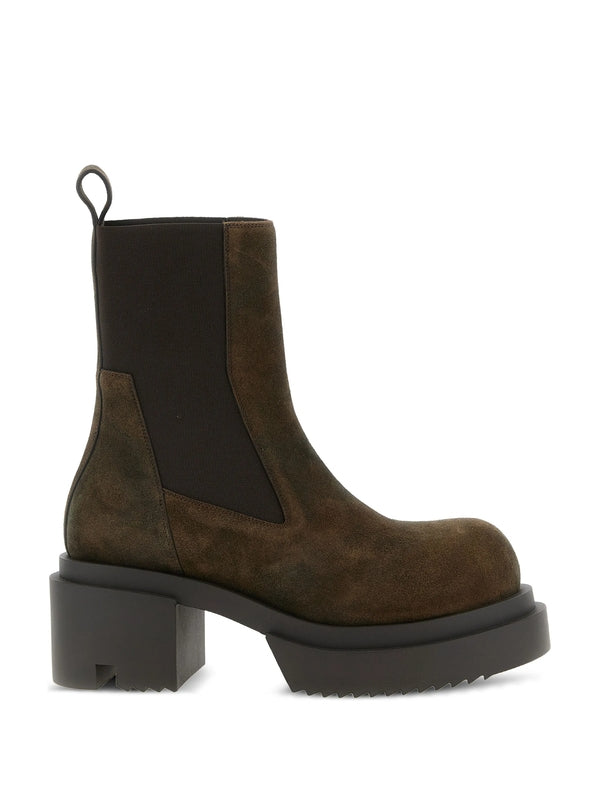 Rick Owens Brown Chelsea Boots
