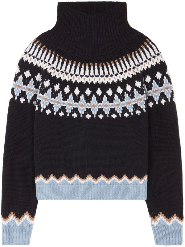 Jacquard Patch Wool Knit