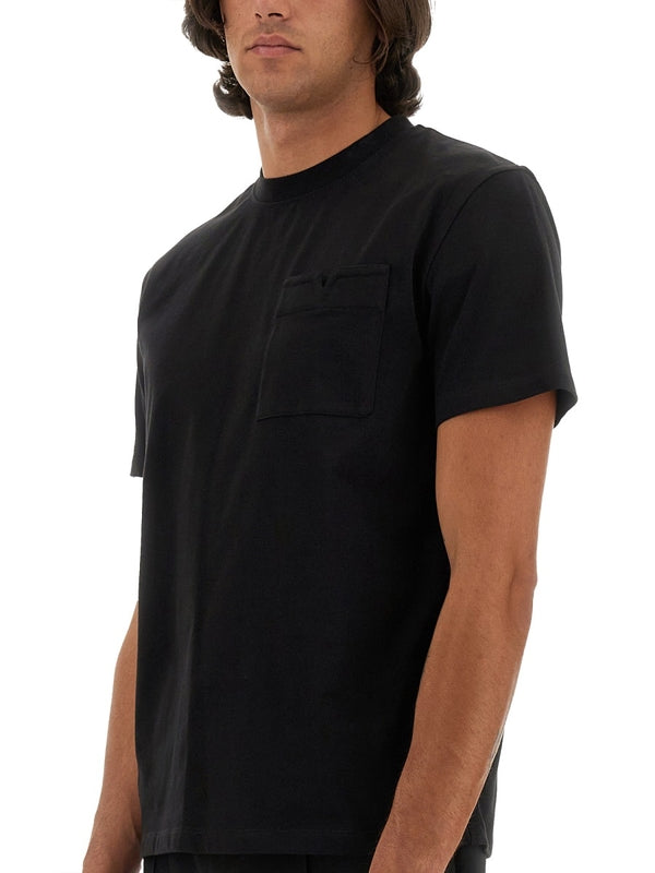 V Pocket Cotton Short Sleeve T-shirt