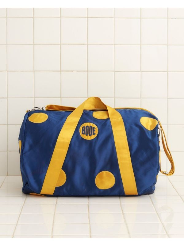 Logo Dot Pattern Rayon Duffel Bag